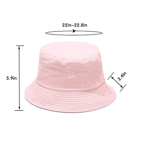 Unisex Bucket Hat Beach Sun Hat Aesthetic Fishing Hat for Men Women Teens, Reversible Double-Side-Wear - color: Pink Purple