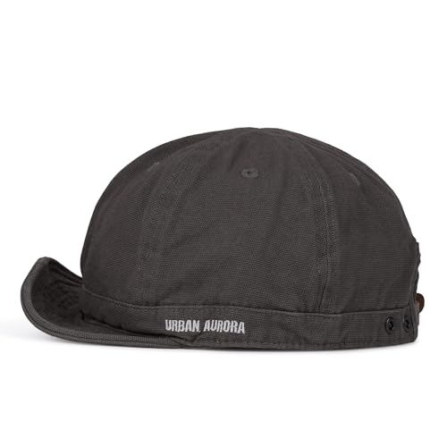 CLAPE Short Brim Hats for Men, Low Profile Soft Cotton Unstructured Dad Hat - color: Dy06-gray