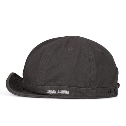 CLAPE Short Brim Hats for Men, Low Profile Soft Cotton Unstructured Dad Hat - color: Dy06-gray