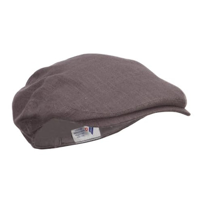 e4Hats.com Men's Linen Summer Ivy Cap - color: Charcoal, size: Medium-Large