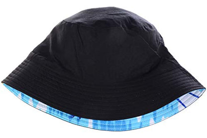 BYOS Unisex Trendy Reversible Lightweight Printed Bucket Hat Packable Outdoor - color: Hawaii Ocean Blue
