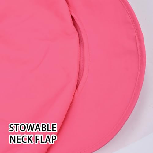 ZOORON Sun Hats for Men Women with Neck Flap Fishing UPF 50+ UV Protection - color: Rose