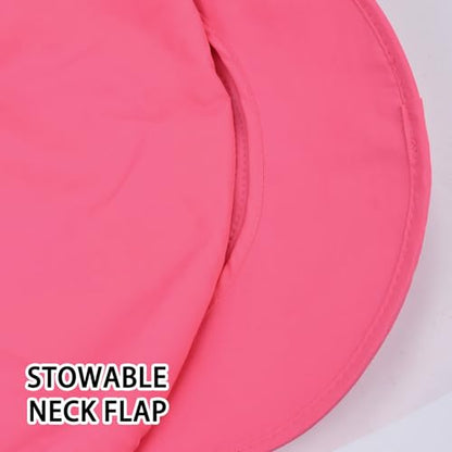 ZOORON Sun Hats for Men Women with Neck Flap Fishing UPF 50+ UV Protection - color: Rose