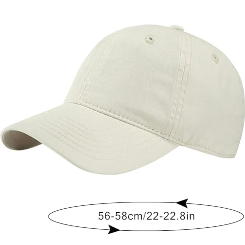 Women's Men's Fashion Baseball Cap Adjustable Strapback Hats Dad Hat Visor Sports Hat - color: Beige