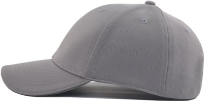 TSSGBL Men's Plain Baseball Hat - OSFM & XXL Big Head Fit，Adjustable Structured Ball Cap with Reflective Sandwich Brim - color: Grey, size: Medium-Large
