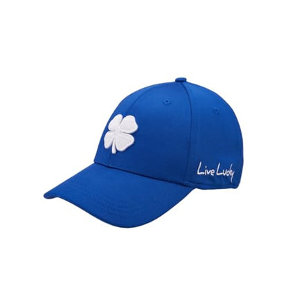 Black Clover Premium Flex Cap - color: 154 - Royal Hat/3d White Clover, size: Small-Medium