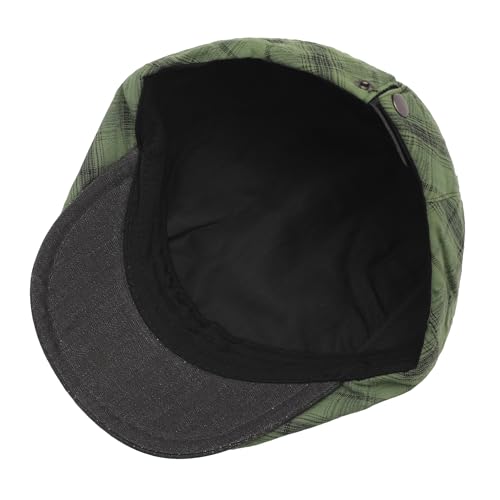 ZLYC Men Summer Flat Cap Scally Ivy Gatsby Newsboy Beret Driver Hat - color: Plaid Green
