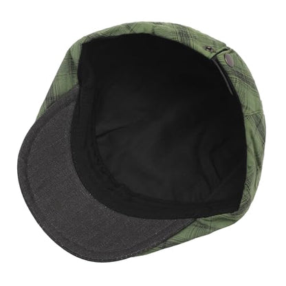 ZLYC 남성용 여름 플랫 캡 Scally Ivy Gatsby Newsboy Beret Driver Cabbie 사냥 모자 - color: 체크 그린