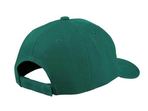 TK Flex Blank Hats, Adjustable Plain Hats, Casual Women's and Men's Hats, Baseball Caps for Patches and Embroidery, 12 Pack - color: Hunter Green