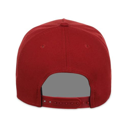 Lids Blank Hook Shot A-Frame Adjustable Snapback Hat – Breathable Mesh & Lightweight | Curved Bill | One Size Fits Most - color: Maroon