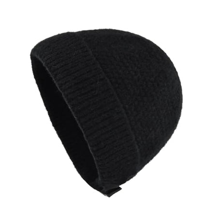 Mens Brimless Hats Adjustable Docker Cap Unisex Winter Casual Knitted Beanie Skull Caps - color: White