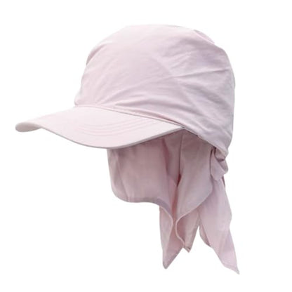 Sun Hat with Neck Flap for Women Wide Brim, Packable, Foldable, Outdoor Sun Protection, Baseball Visor Hat - color: Pink