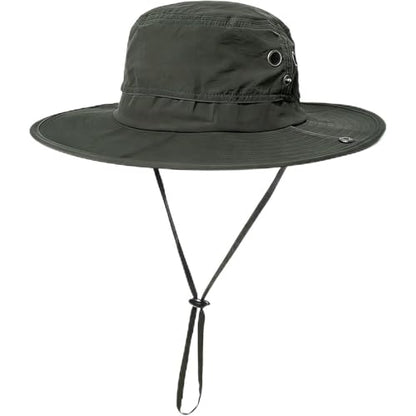 Plus Size XL XXL Sun Hats for Men Bucket Boonie UV Protection UPF50+ Waterproof Wide Brim Foldable Fishing Beach - color: Plc927army Green, size: Large-X-Large