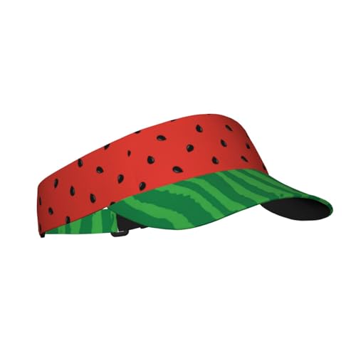 Visor Cap Funny Sun Hat for Women Men Teens for for Sports, Beach, Tennis, Golf, Running & Hiking - color: Watermelon