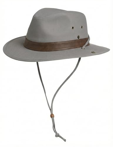 TOP-EX Aussie Safari Sun Hat for Men & Women, UPF 50+ Wide Brim, M-XXL Fit - color: Grey, size: XX-Large