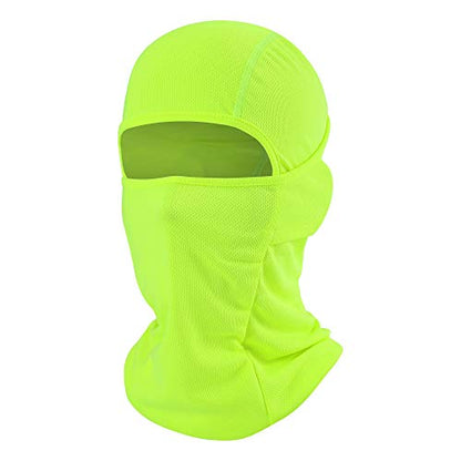 Balaclava Face Mask Adjustable Windproof UV Protection Hood - color: Green