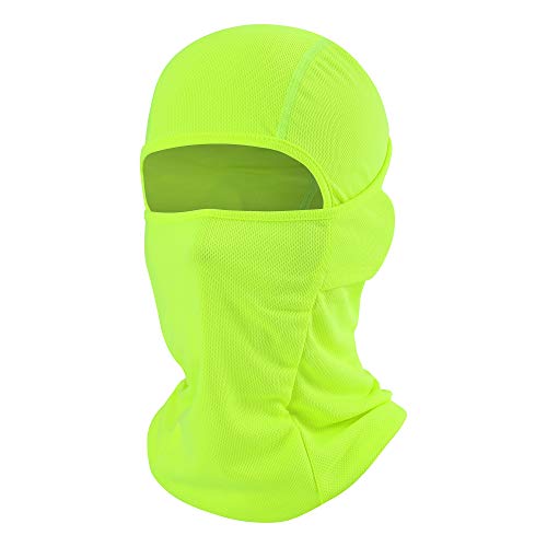 Balaclava Face Mask Adjustable Windproof UV Protection Hood - color: Green