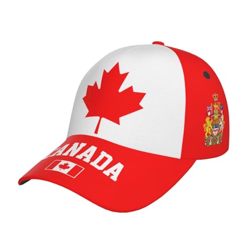 National Flags Baseball Cap for Men Women, Adjustable Trucker Hat Sun Visor Caps, Outdoor Dad Cap Patriotic Hat - color: Canadian Flag