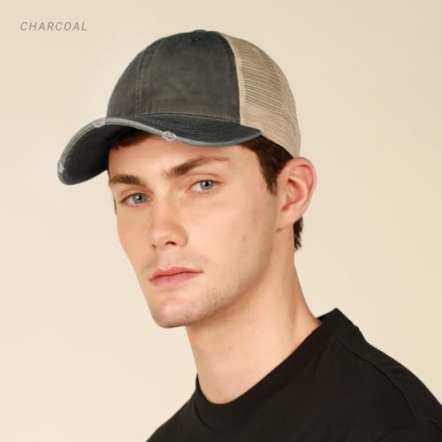 CHOK.LIDS Washed Trucker Hat Unstructured Distressed Pigment Dyed Cap - color: (Hot Pink)