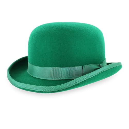 Hats in the Belfry NEW Tammany Bowler Black, Grey, Navy, Brown, Pearl - color: Green, size: Medium
