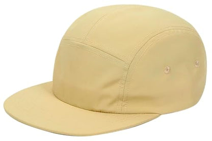 COOLSOME 5 Panels Hat Basic Daily Wear Breathable Quick Dry Cap - color: Black+khaki/L Size