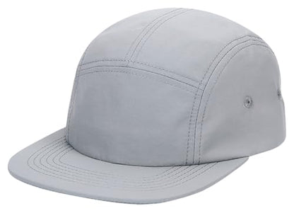 COOLSOME 5 Panels Hat Basic Daily Wear Breathable Quick Dry Cap - color: Gray+orange/M Size