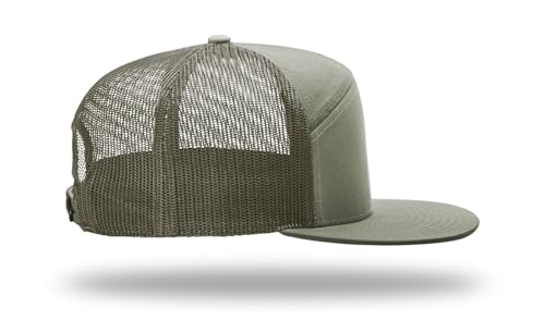 Richardson 168 Hi-Pro 7 Panel Adjustable Snapback Trucker Mesh Back Cap - color: Loden