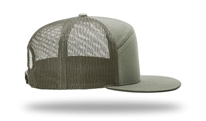 Richardson 168 Hi-Pro 7 Panel Adjustable Snapback Trucker Mesh Back Cap - color: Loden
