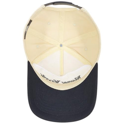 E BY ELIDAN New York Trucker Snapback Hat 3D Embroidered Baseball Cap - color: Cream Black