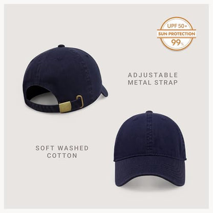 CHOK.LIDS Everyday Premium Cotton Dad Hat Adjustable Baseball Cap Unisex - color: Navy