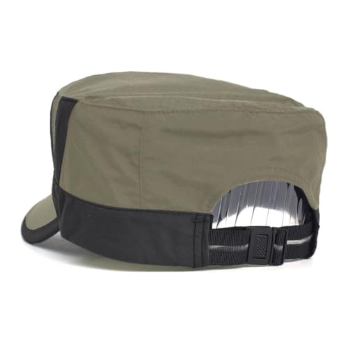 FASHIXD Mesh Military Hat for Men Summer Army Cap Quick Qry Short Bill Hat Cadet Caps - color: Dark Green
