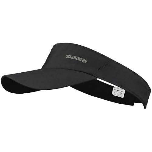 Sports Sun Visor with Eyewear Slots, Adjustable Athletic Visor for Running, Golf, Tennis, Fishing. - color: Black