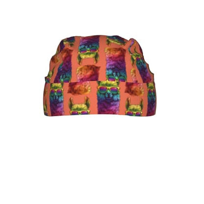 Adjustable Cycling Cap, Quick Dry Sports Bandana Skull Cap Helmet Liner - color: Llama Wearing Rainbow Sunglasses