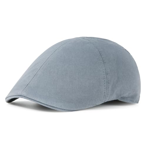 BOTVELA Men Cotton Ivy Irish Gatsby Cabbie Newsboy Cap - color: Grey, size: 7 1/2