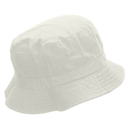 e4Hats.com 305 Embroidered Bucket Hat - color: White