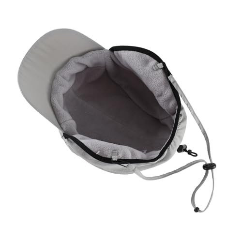 Home Prefer Waterproof Men's Winter Hats with Visor Warm Fleece Lined Baseball Cap Earflaps Trooper Trapper Hat for Men - color: Light Grey