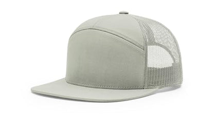 Richardson 168 Hi-Pro 7 Panel Adjustable Snapback Trucker Mesh Back Cap - color: Quarry
