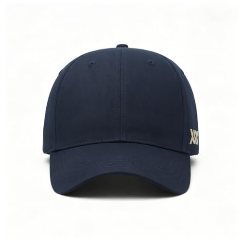 XXL Baseball Cap for Big Heads 23.6"-26.8" Adjustable Cotton Dad Hat - color: Navy Blue