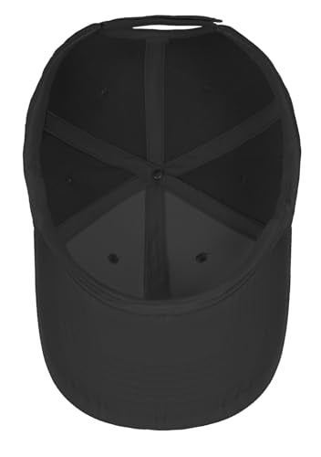 TK Flex Blank Hats, Adjustable Plain Hats, Casual Women's and Men's Hats, Baseball Caps for Patches and Embroidery, 12 Pack - color: Black