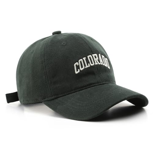 Colorado Hat Unisex Solid Color Baseball Cap Sun Hat for Men and Women - color: Green