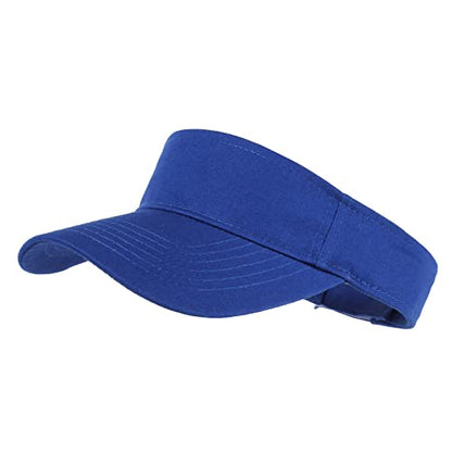 HH HOFNEN Sports Sun Visor Hats Cotton Adjustable Golf Caps for Men Women - color: #1b Dark Blue