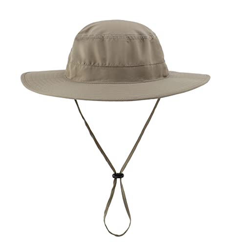 Home Prefer UPF50 Mens Sun Hat with Neck Flap Quick Dry UV Protection Cap Womens Wide Brim Fishing Hat Neck Flap Beach Garden - color: Light Green