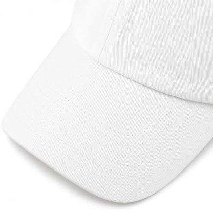 Cotton Baseball Cap Dad Hat – Washed Low Profile Adjustable Hat for Men Women Casual Outdoor Running Golf - color: White