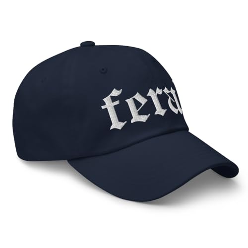 NX Feral Embroidered Curved Bill Cap Relaxed Fit Low Crown Adjustable Dad Hat - color: Navy