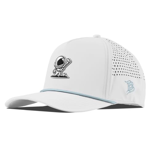 Branded Bills Moon Shot Curved 5 Panel Rope Hat for Men - color: White/Sky Blue