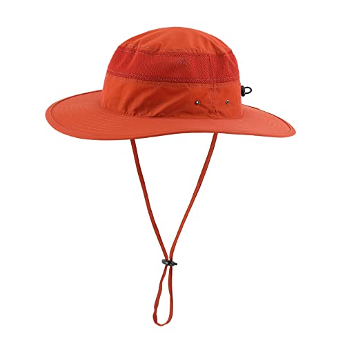 Home Prefer UPF 50+ Men's Sun Hat Wide Brim Bucket Hat UV Protection Hat for Mens Womens Beach Safari Gardening Golf Fishing - color: Burnt Orange