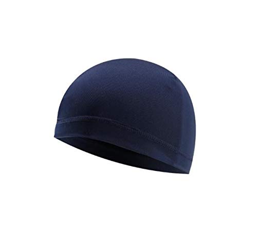 Helmet Skull Caps Sport Cycling Sweat Wicking Helmet Liner Quick Dry Running Hat for Men and Women - color: Navy Blue