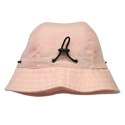BUILTCOOL Adult Mesh Panel Bucket Cap – Boonie Hat for Fishing, Camping, and Kayaking - color: Millenial Pink, size: Small-Medium