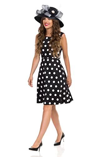 Women Church Hats Derby Wedding Dress Satin Ribbon Hat - color: Sd704wd-black
