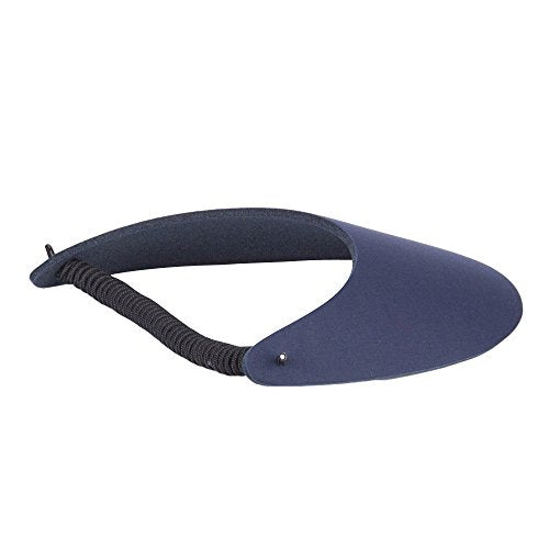 Fabric Foam Sun String Visor - color: Navy